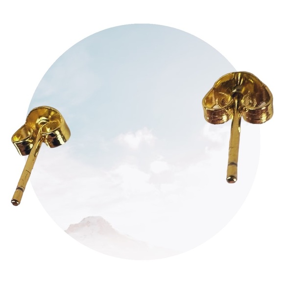 NEW 18K Gold-Plated Steel Micro Pavé Rhinestone Halo Stud Earrings Unisex - Picture 5 of 13